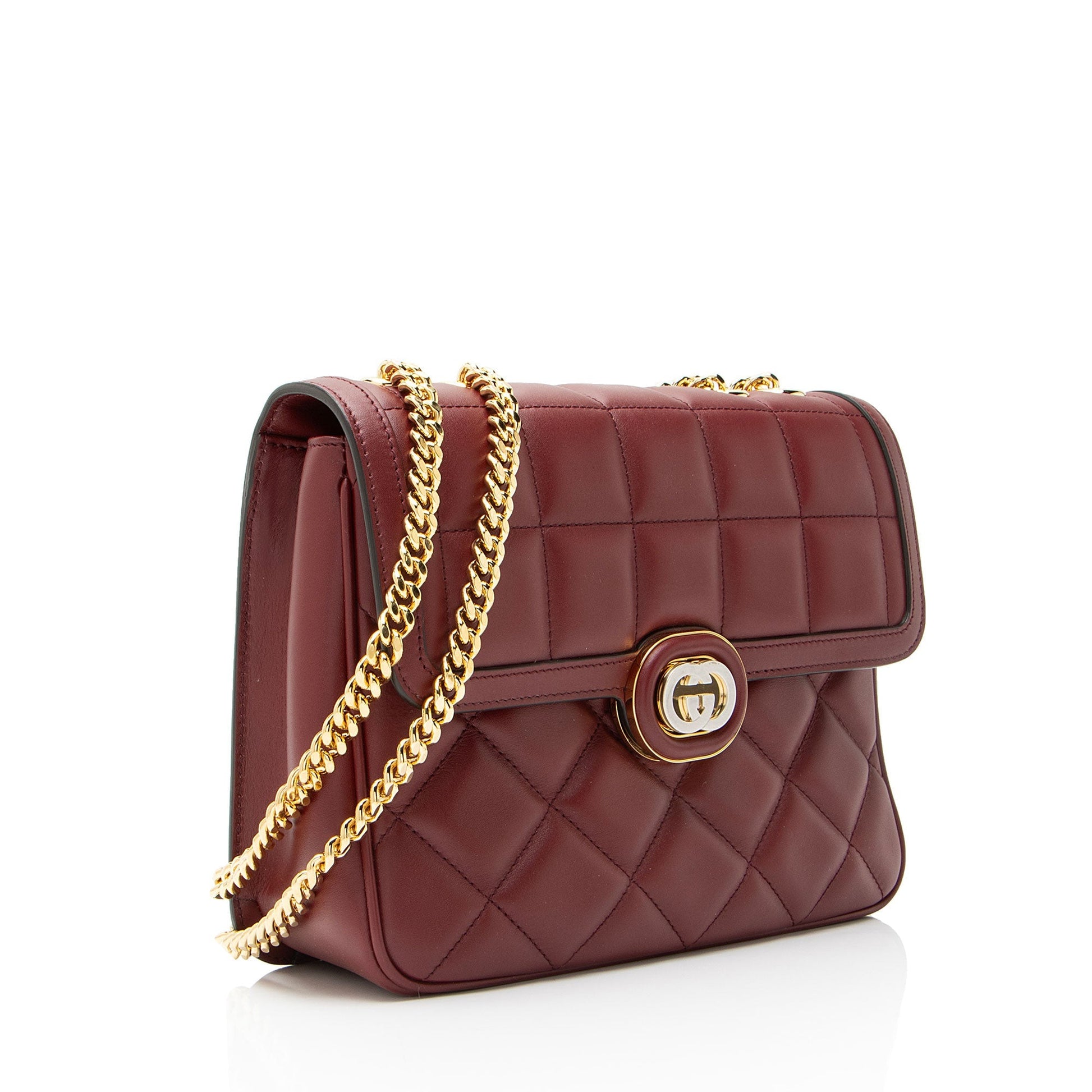 Gucci Calfskin Deco Small Shoulder Bag