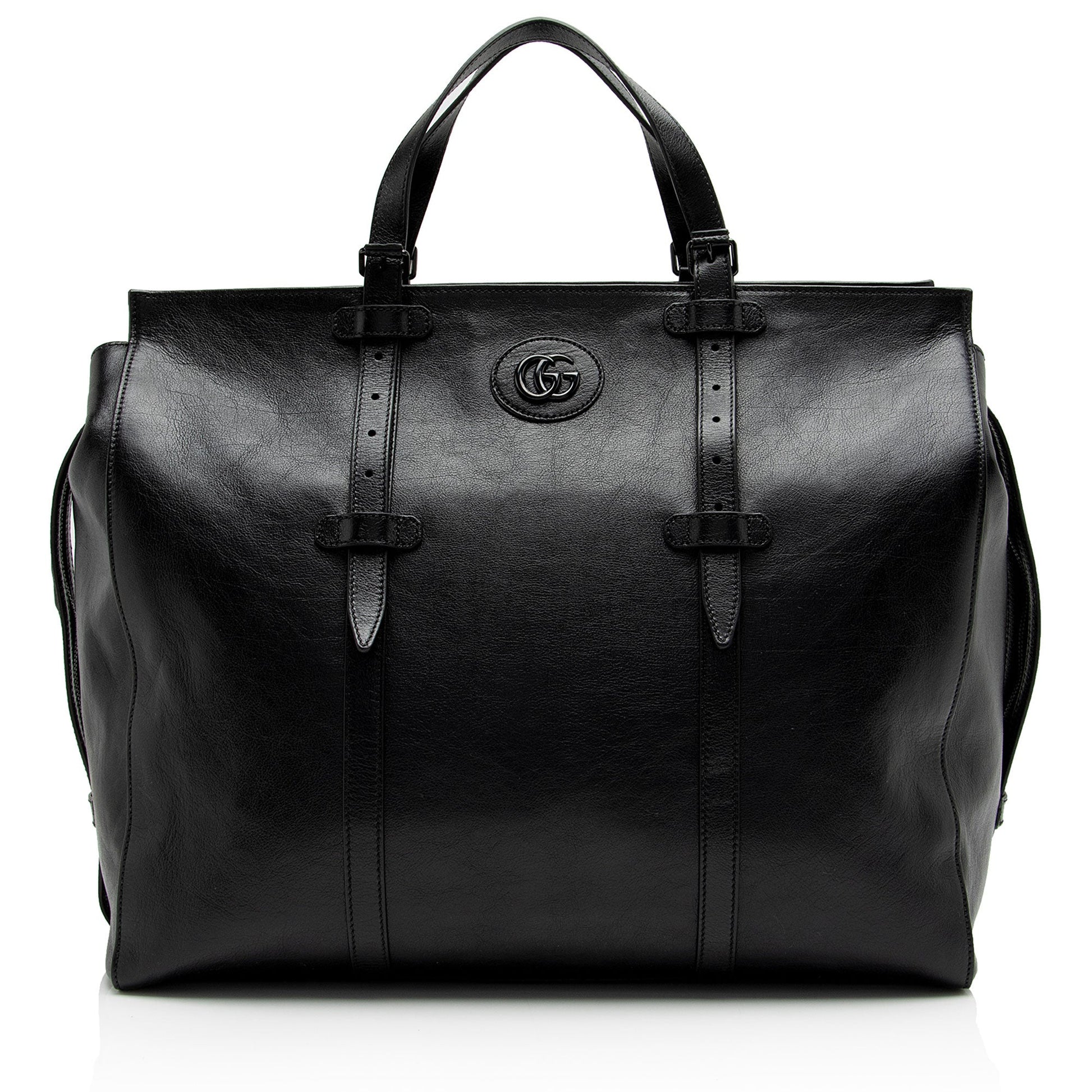 Gucci Leather Canvas Tote