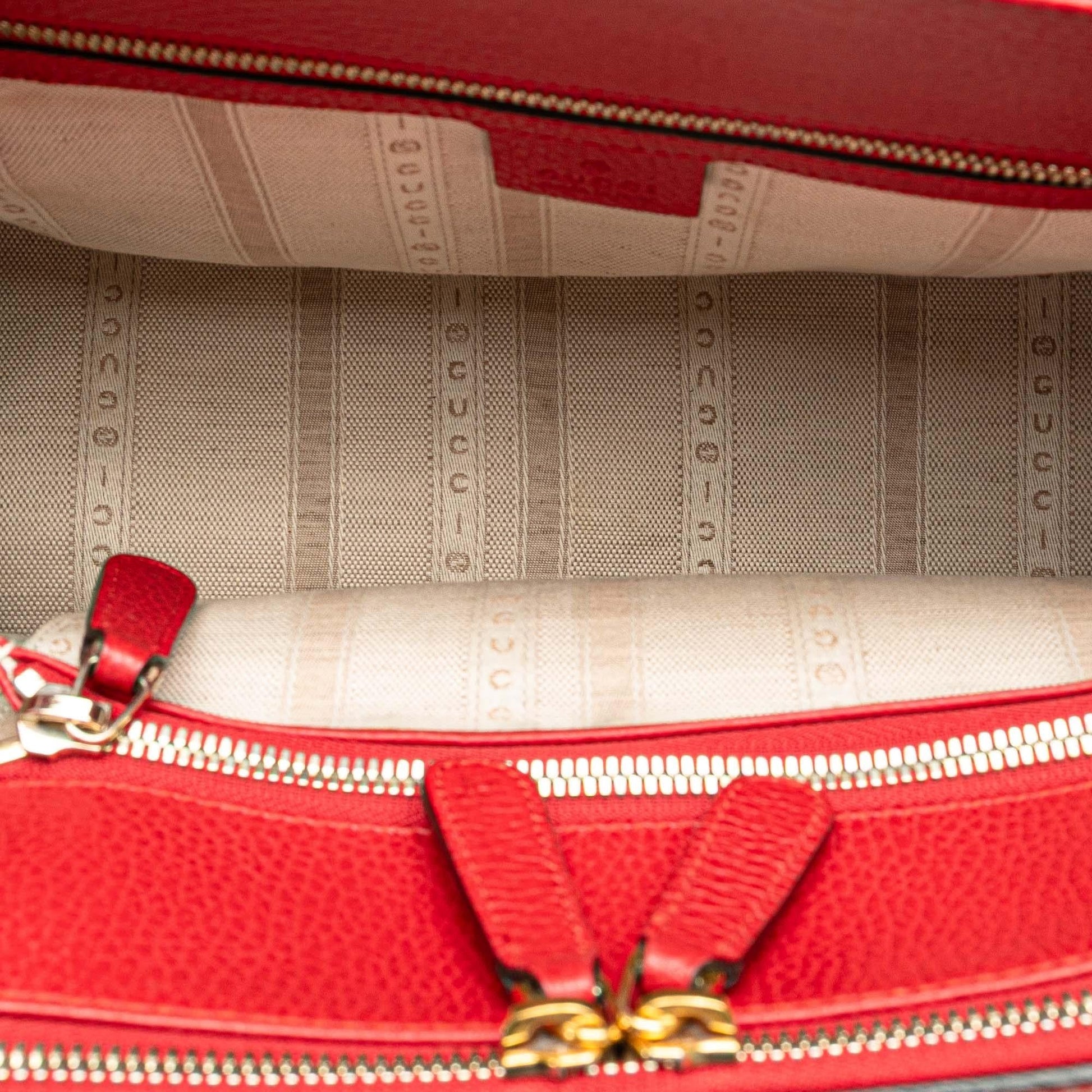 Gucci Calfskin Swing Top Handle Satchel
