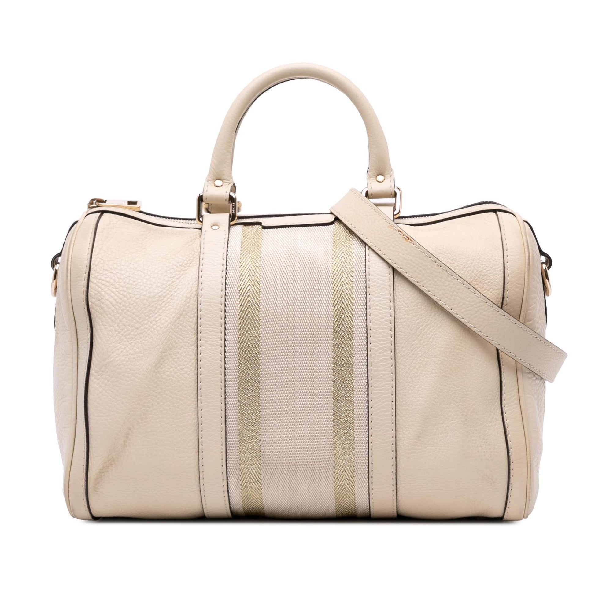 Gucci Calfskin Web Joy Boston Bag