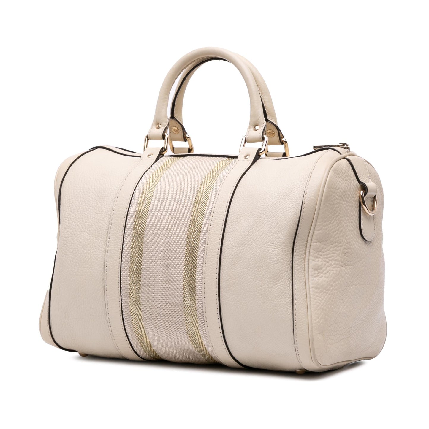 Gucci Calfskin Web Joy Boston Bag