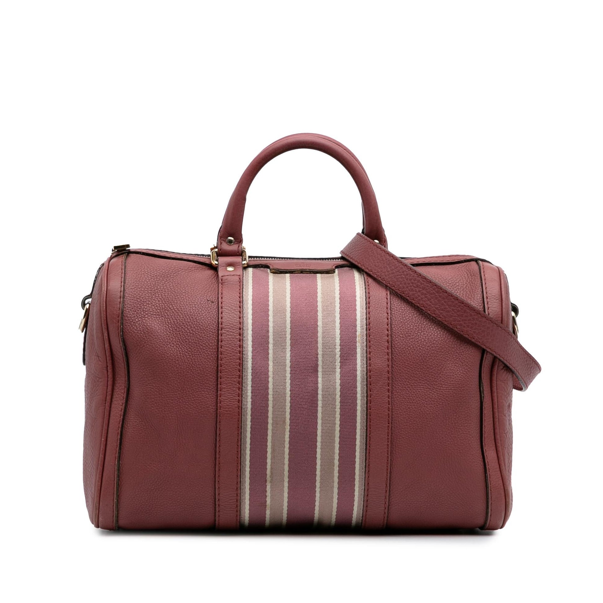 Gucci Calfskin Web Joy Boston Bag