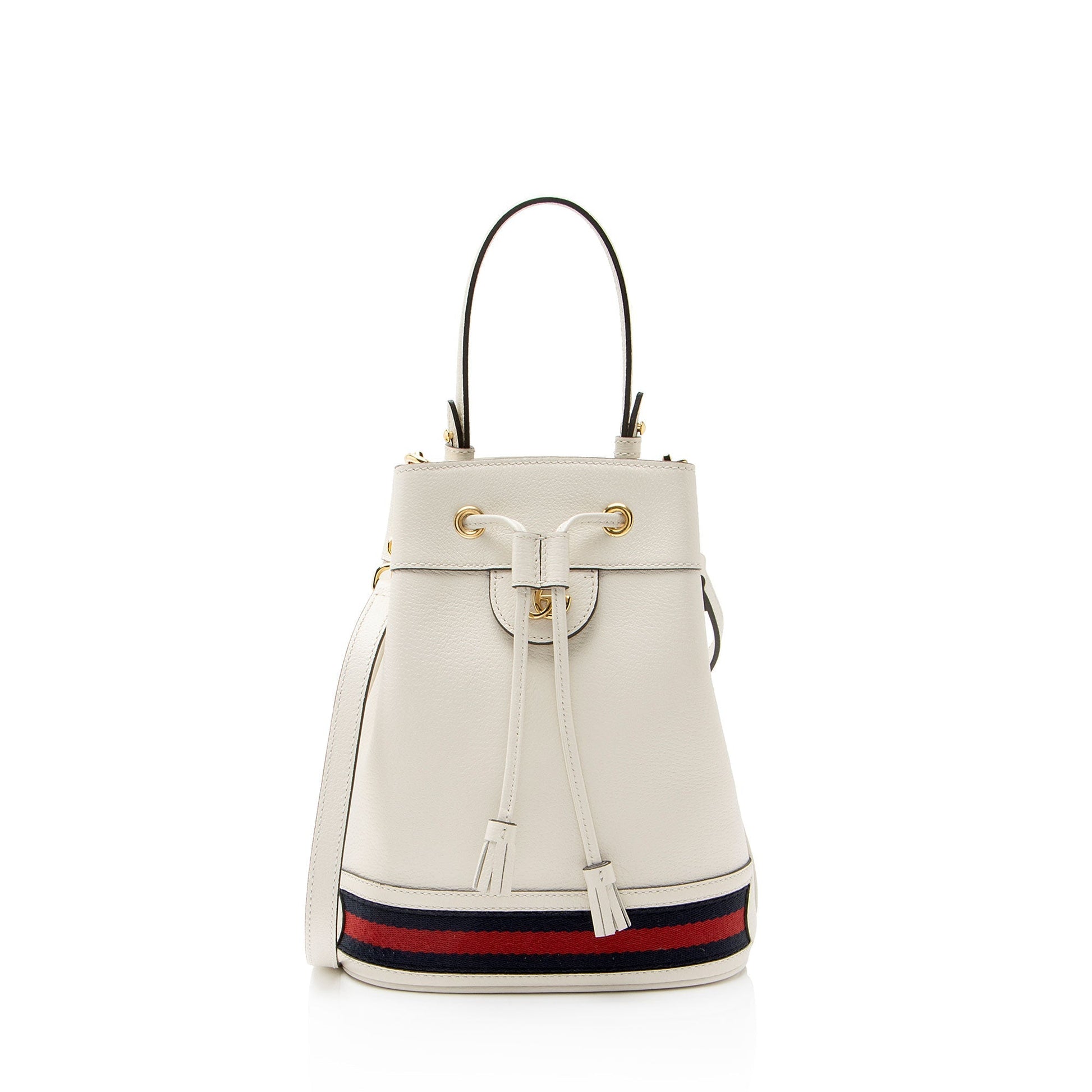 Gucci Calfskin Web Ophidia Small Bucket Bag