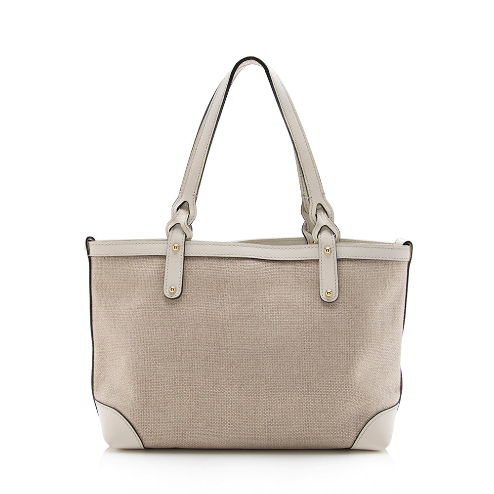 Gucci Leather Canvas Tote Style 57