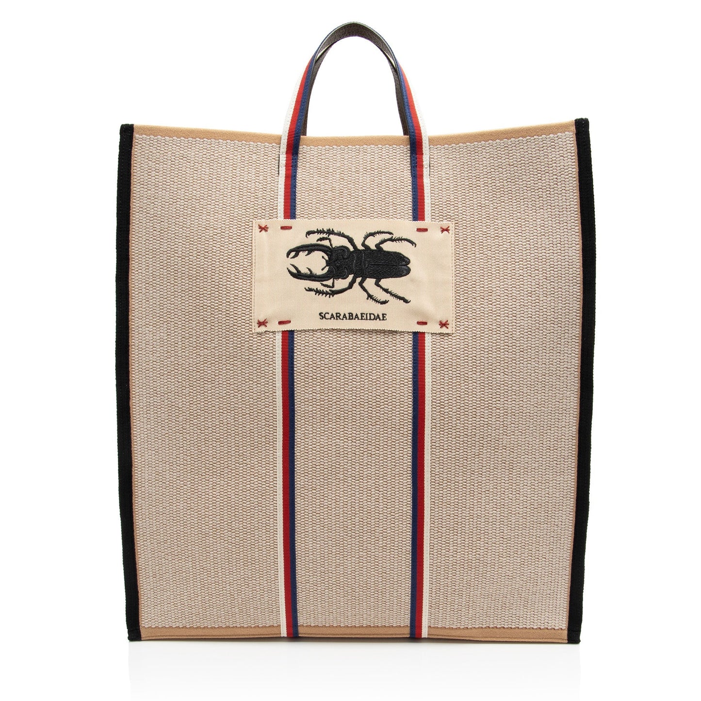 Gucci Nylon Leather Canvas Tote