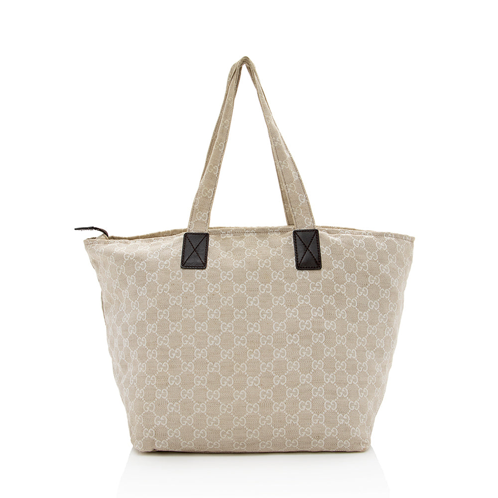 Gucci Leather Canvas Tote Style 61