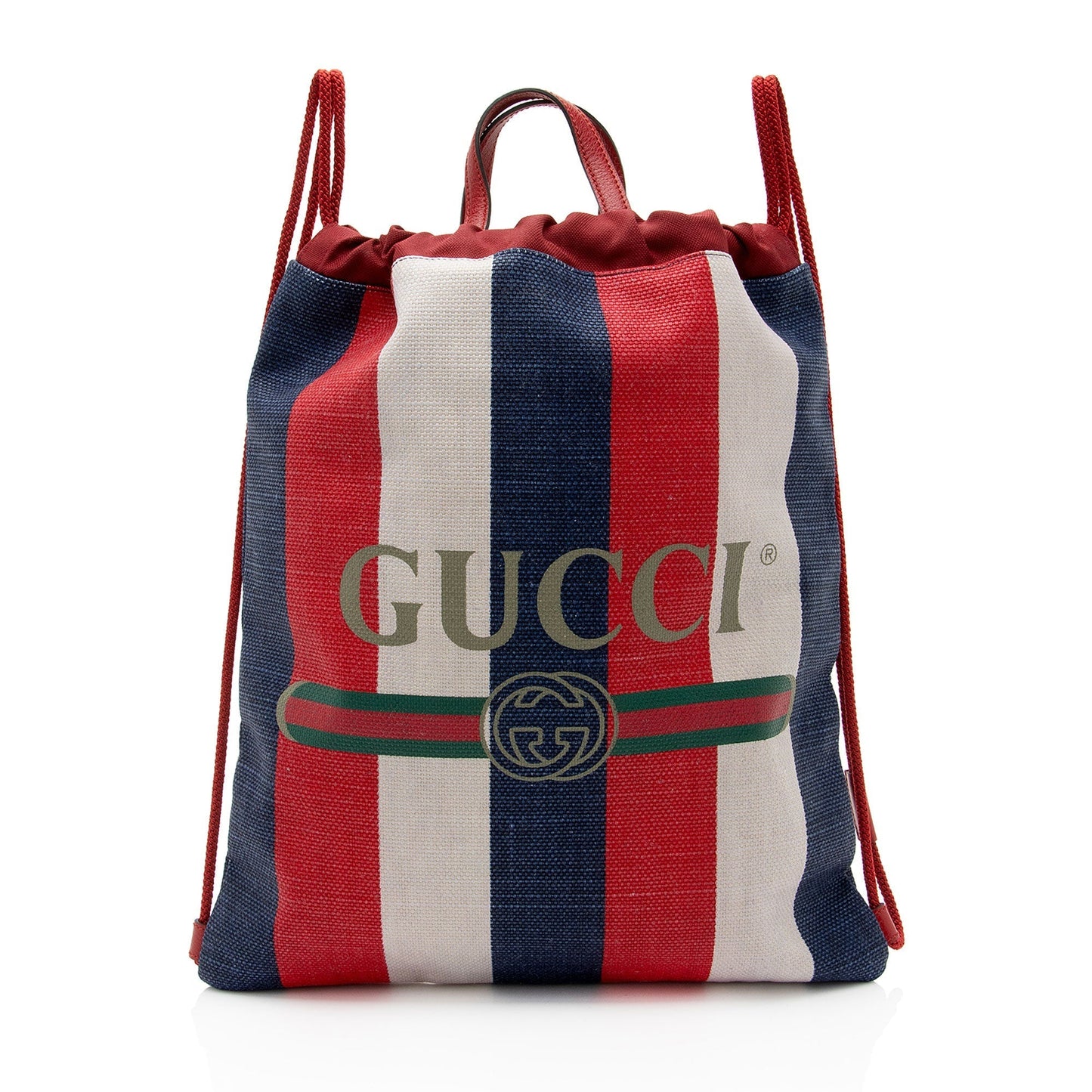 Gucci Nylon Leather Canvas Shoulder Bag