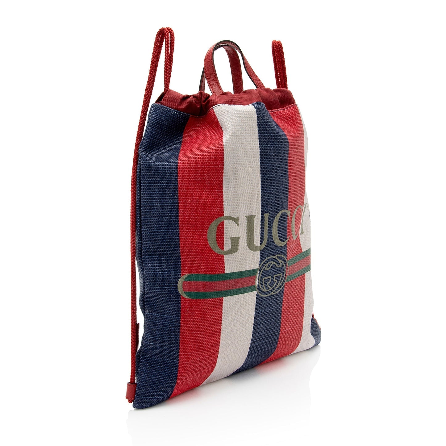Gucci Nylon Leather Canvas Shoulder Bag