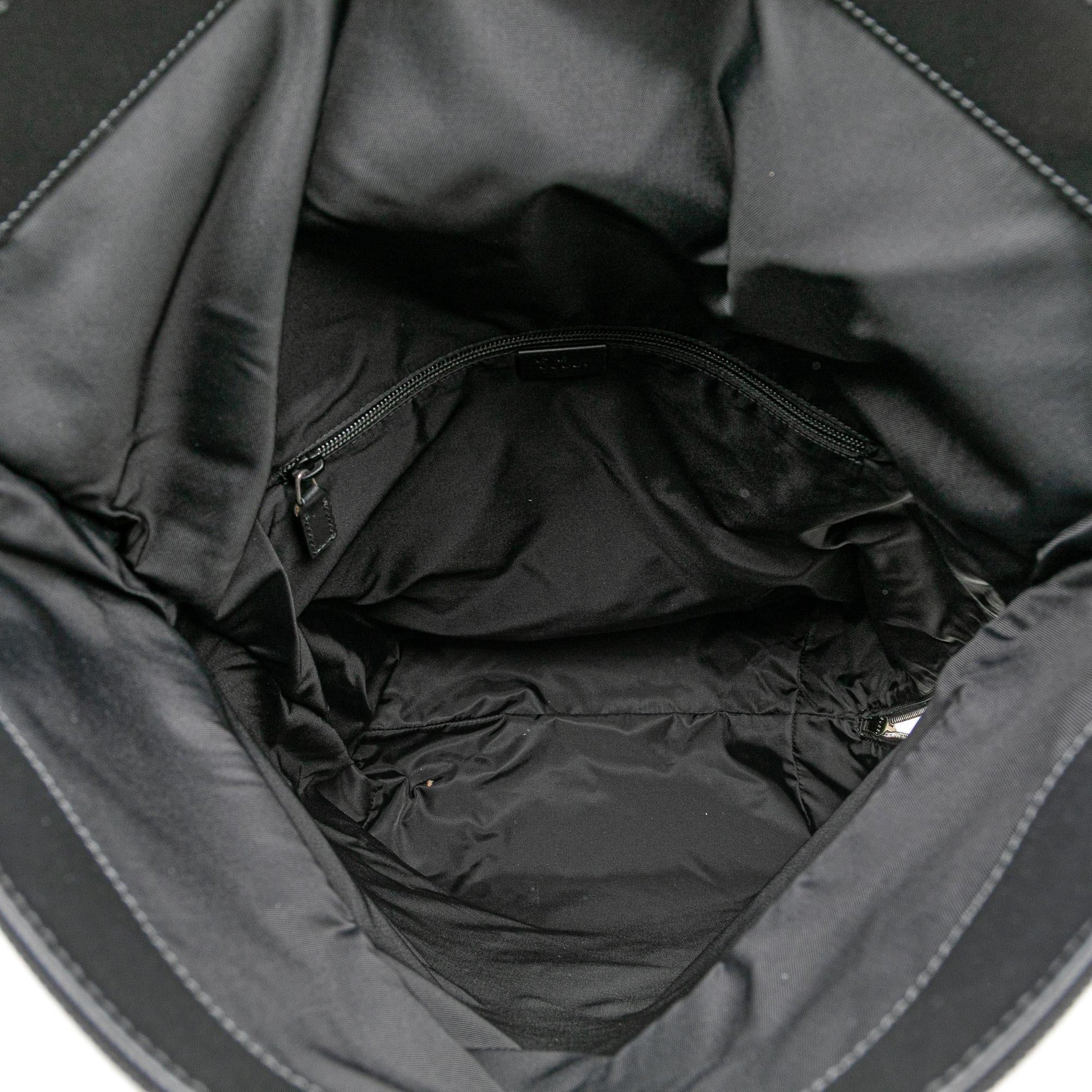Gucci Canvas Techno Web Fold Over Backpack