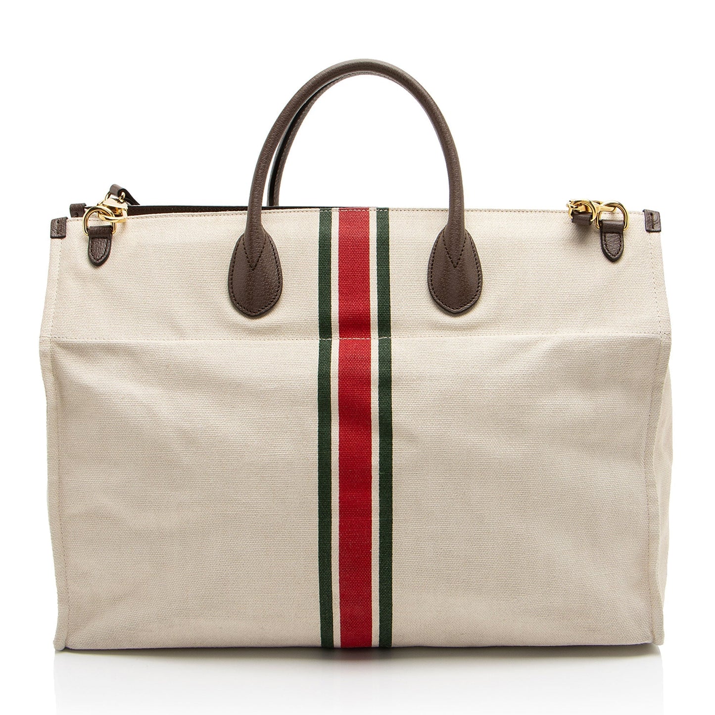 Gucci Leather Canvas Tote