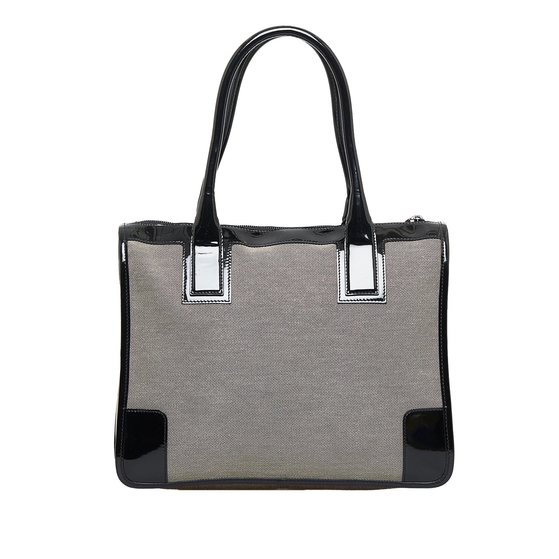 Gucci Leather Canvas Handbag