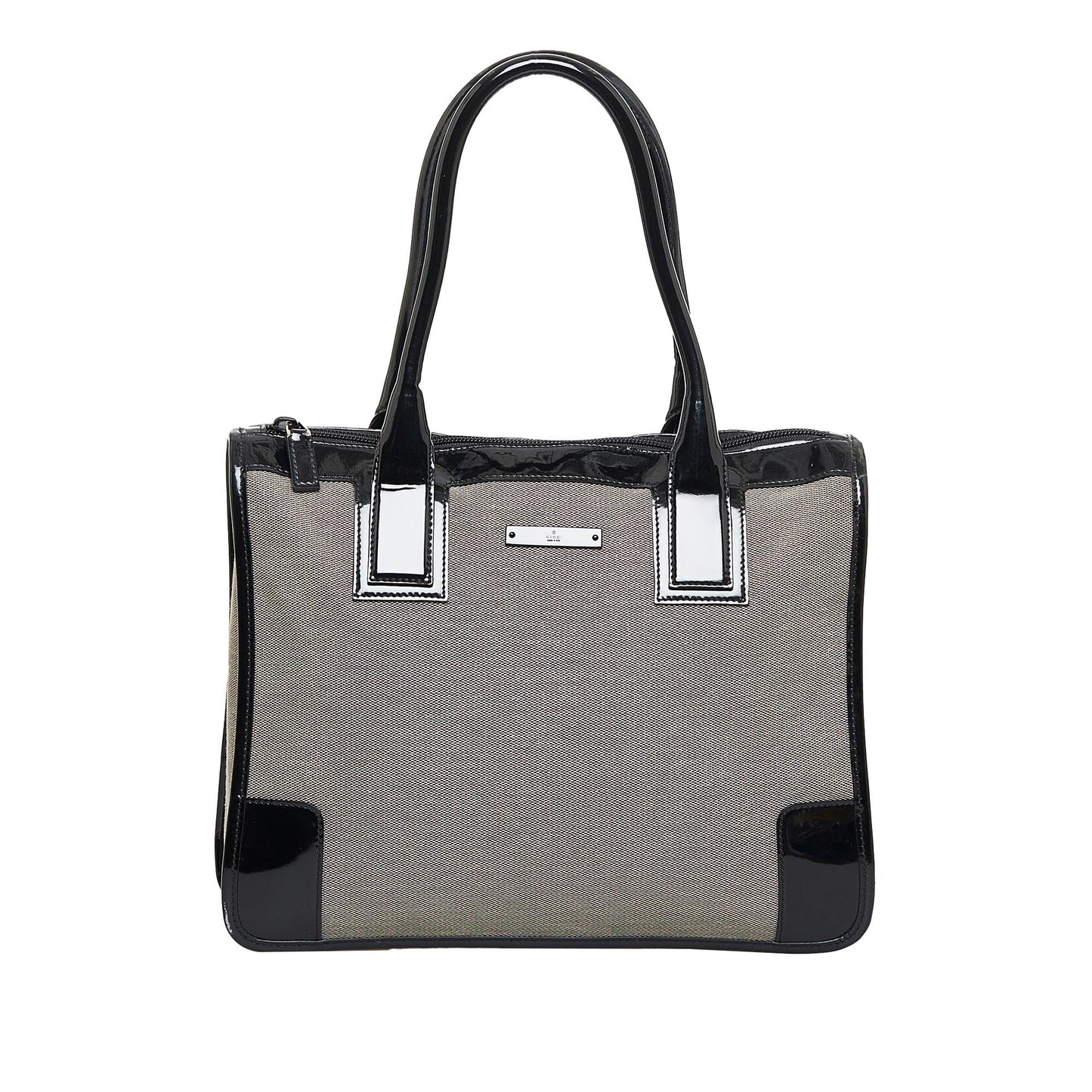 Gucci Leather Canvas Handbag