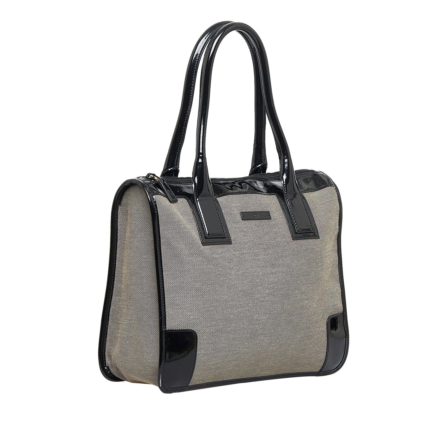 Gucci Leather Canvas Handbag