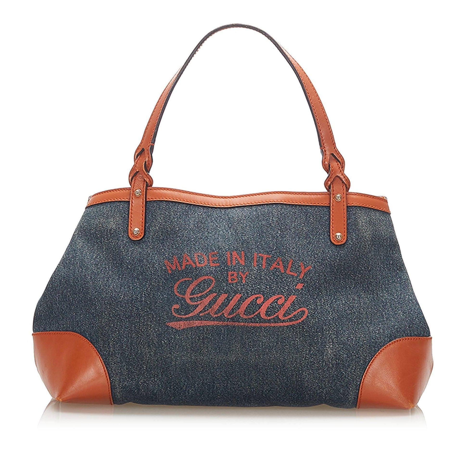 Gucci Denim Monogram Tote Style 2