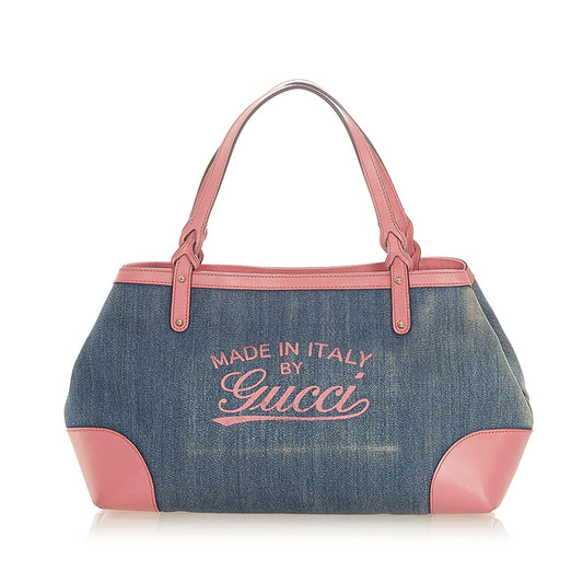Gucci Denim Monogram Tote Style 1