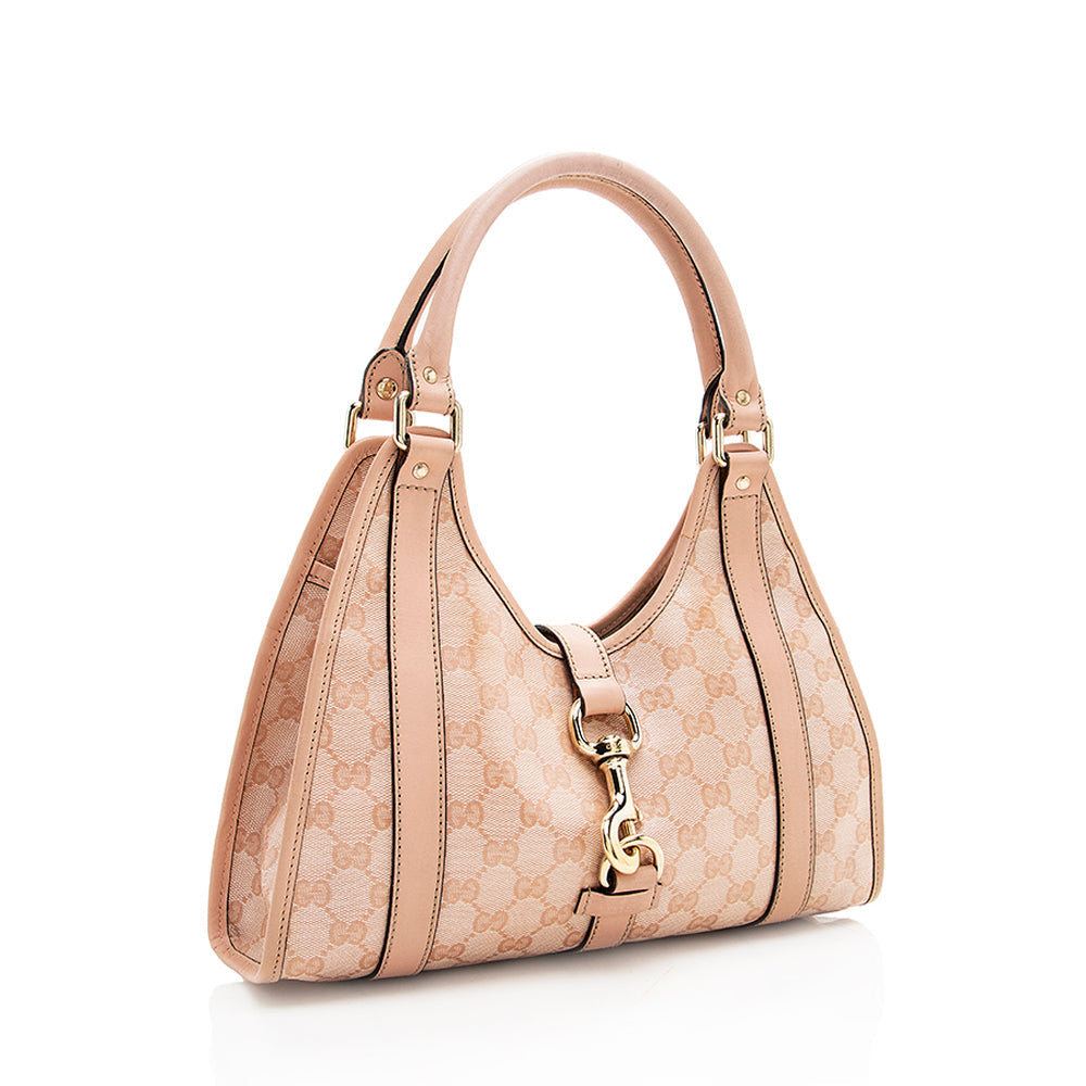 Gucci Joy Leather Canvas Shoulder Bag