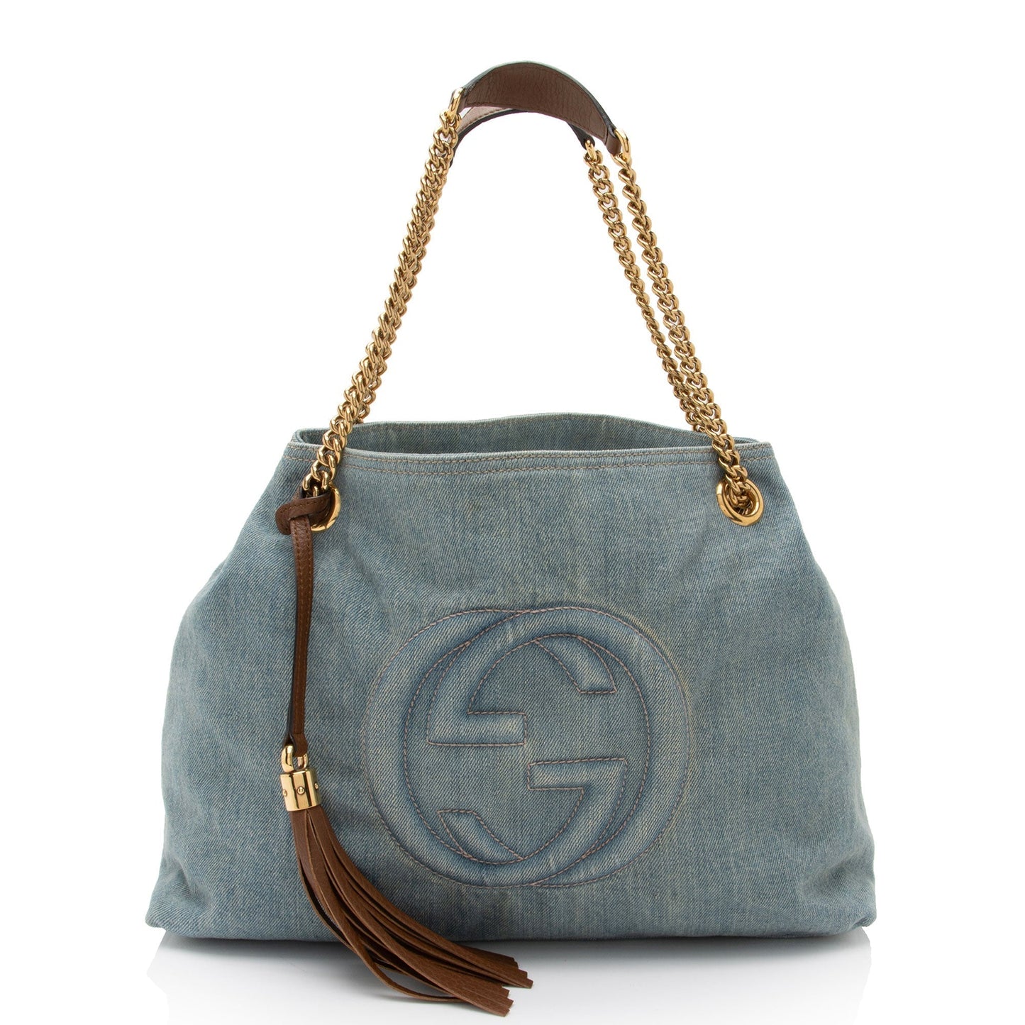 Gucci Leather Canvas Shoulder Bag
