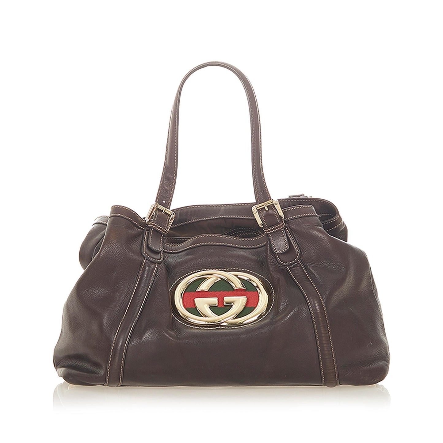 Gucci Leather Monogram Tote Style 2