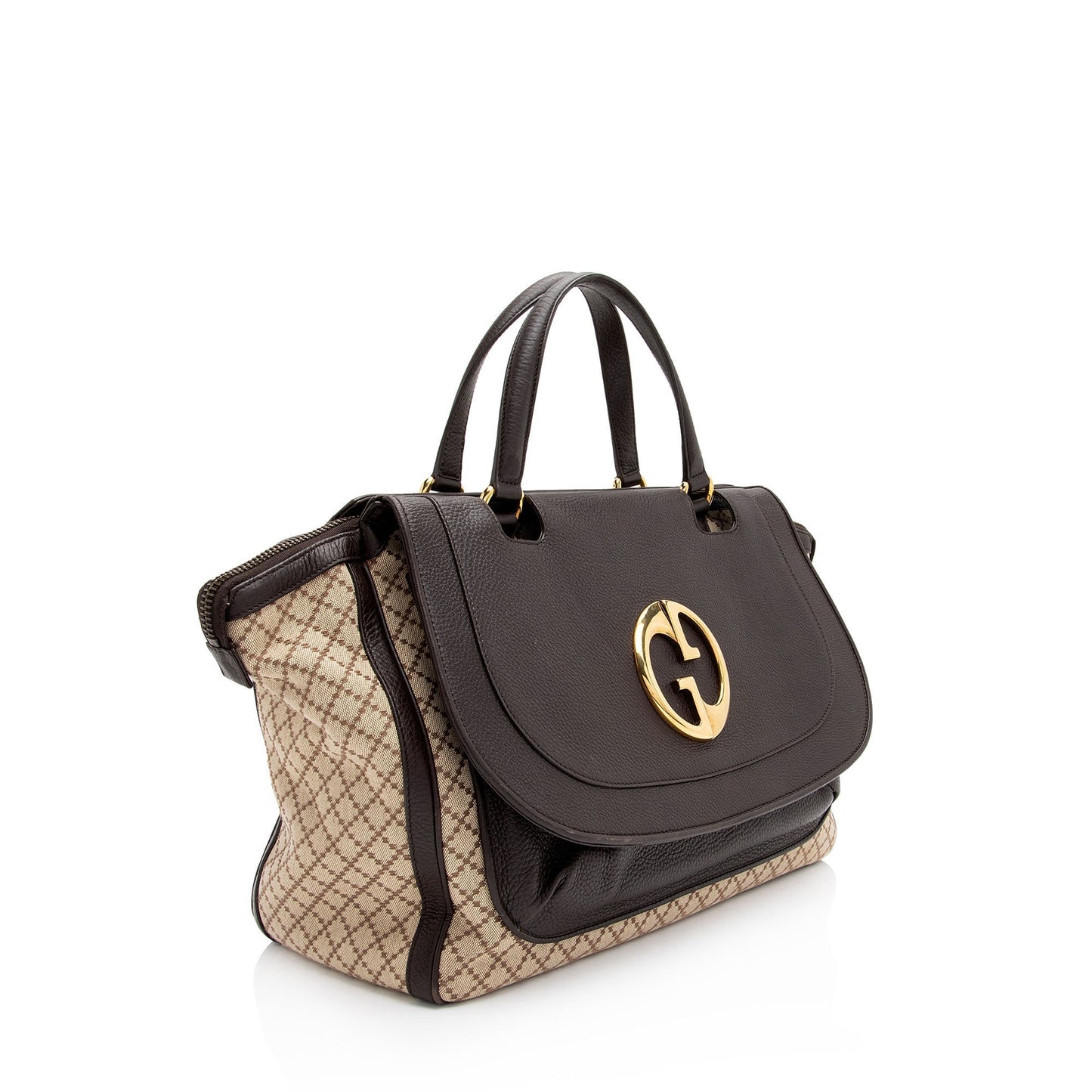 Gucci Leather Canvas Tote
