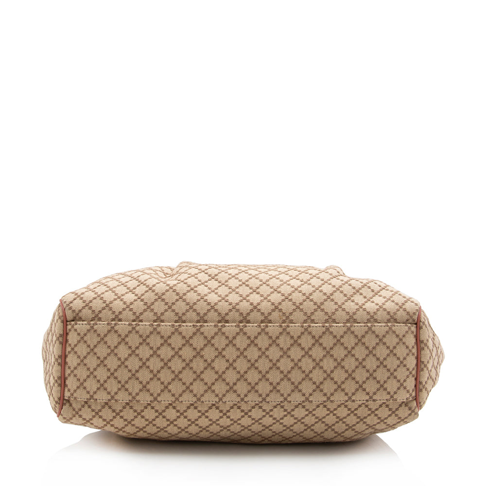 Gucci Sukey Leather Canvas Tote Style 5