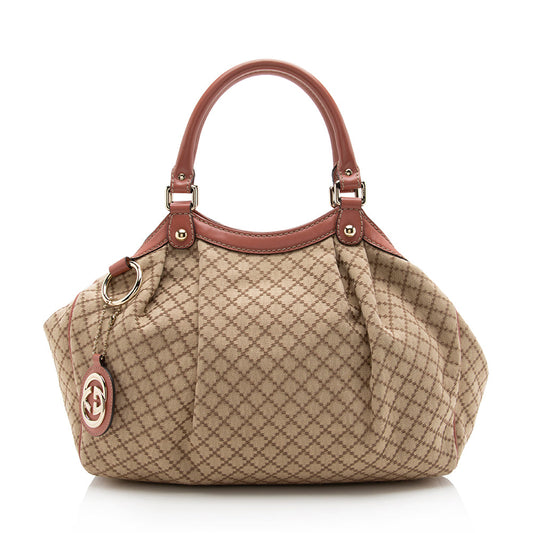 Gucci Sukey Leather Canvas Tote Style 5