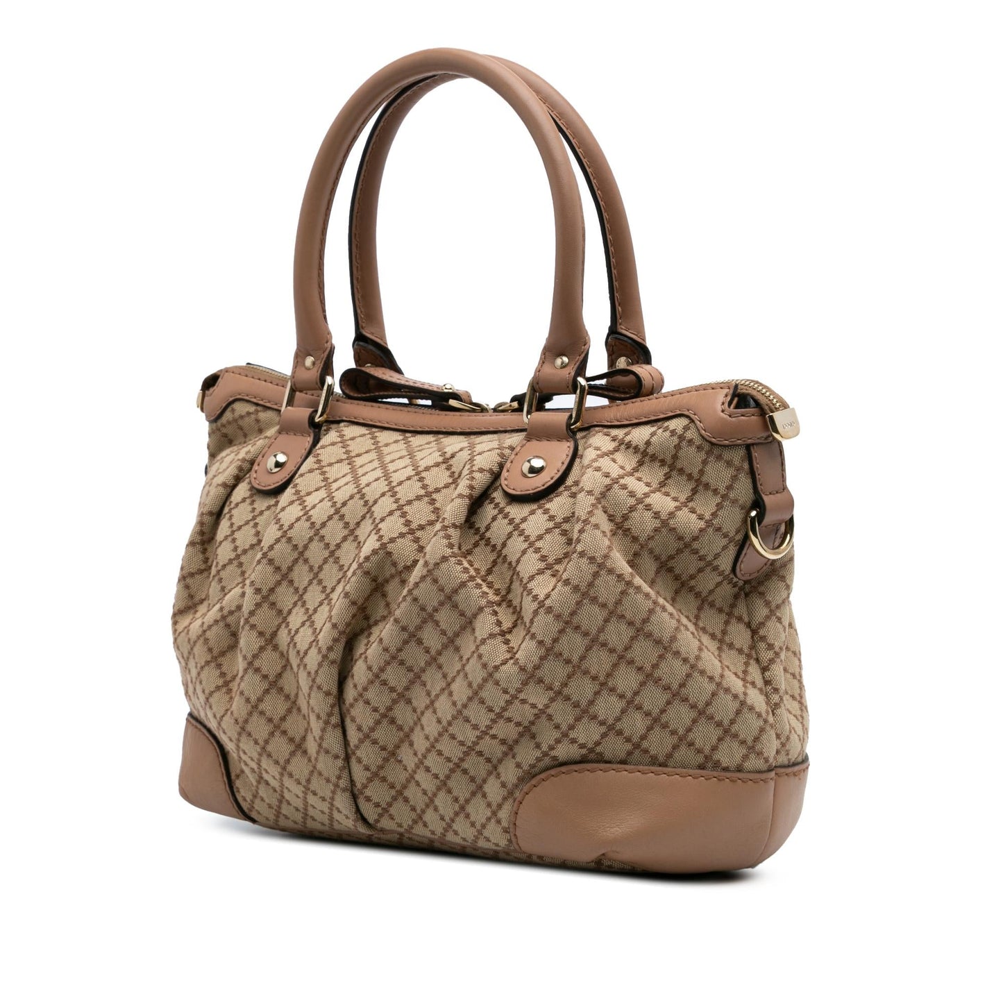 Gucci Diamante Canvas Sukey Satchel