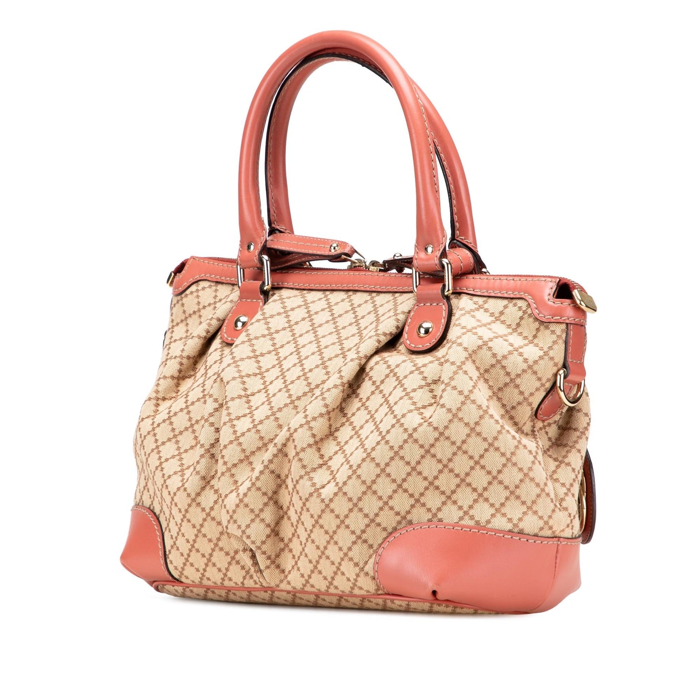 Gucci Diamante Canvas Sukey Satchel