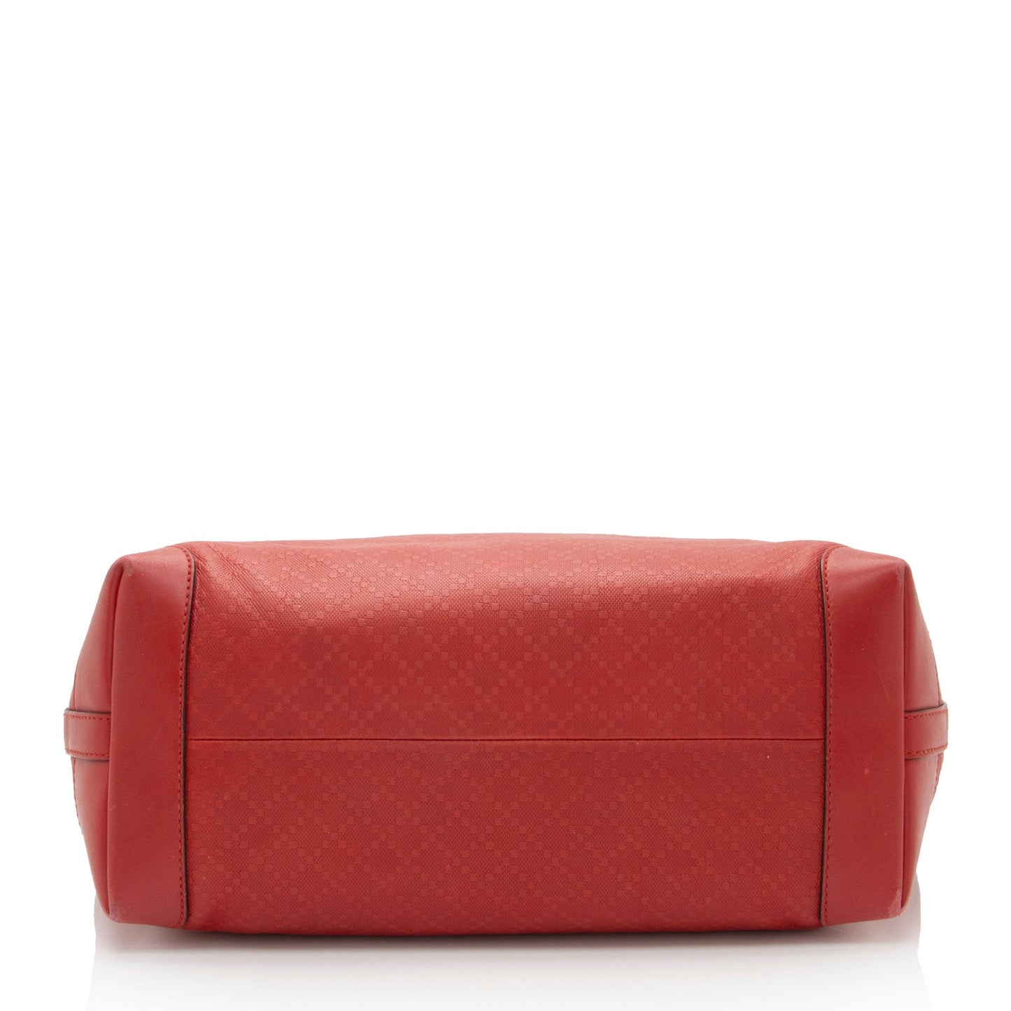 Gucci Pochette Leather Canvas Tote