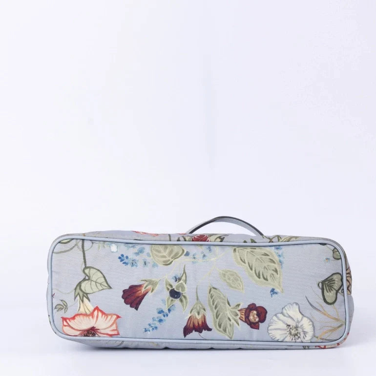 Gucci Nylon Leather Top Handle Tote