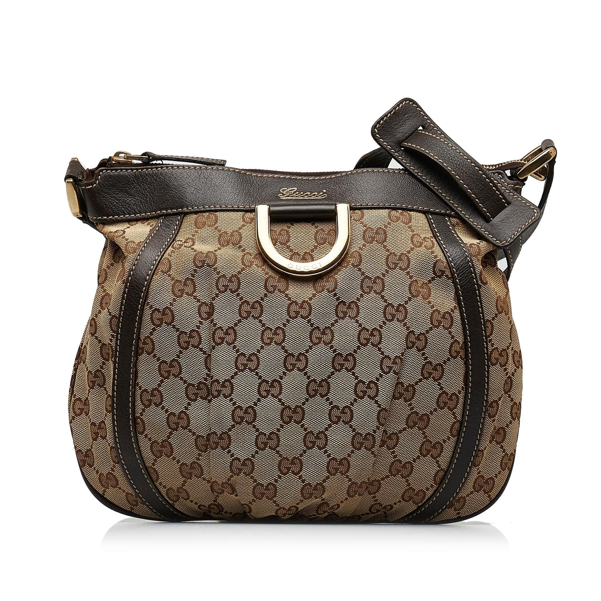 Gucci GG Canvas Abbey D-Ring Crossbody Bag (SHG-ThMn65)