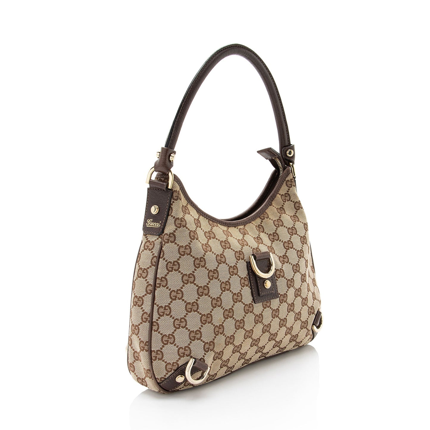Gucci Leather Canvas Shoulder Bag
