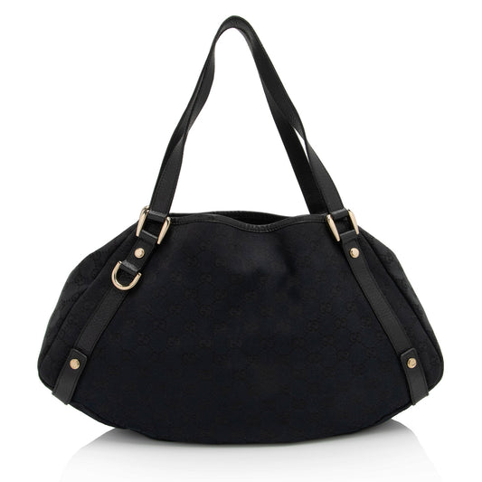 Gucci Leather Canvas Shoulder Bag