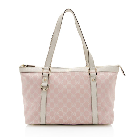 Gucci Leather Canvas Tote