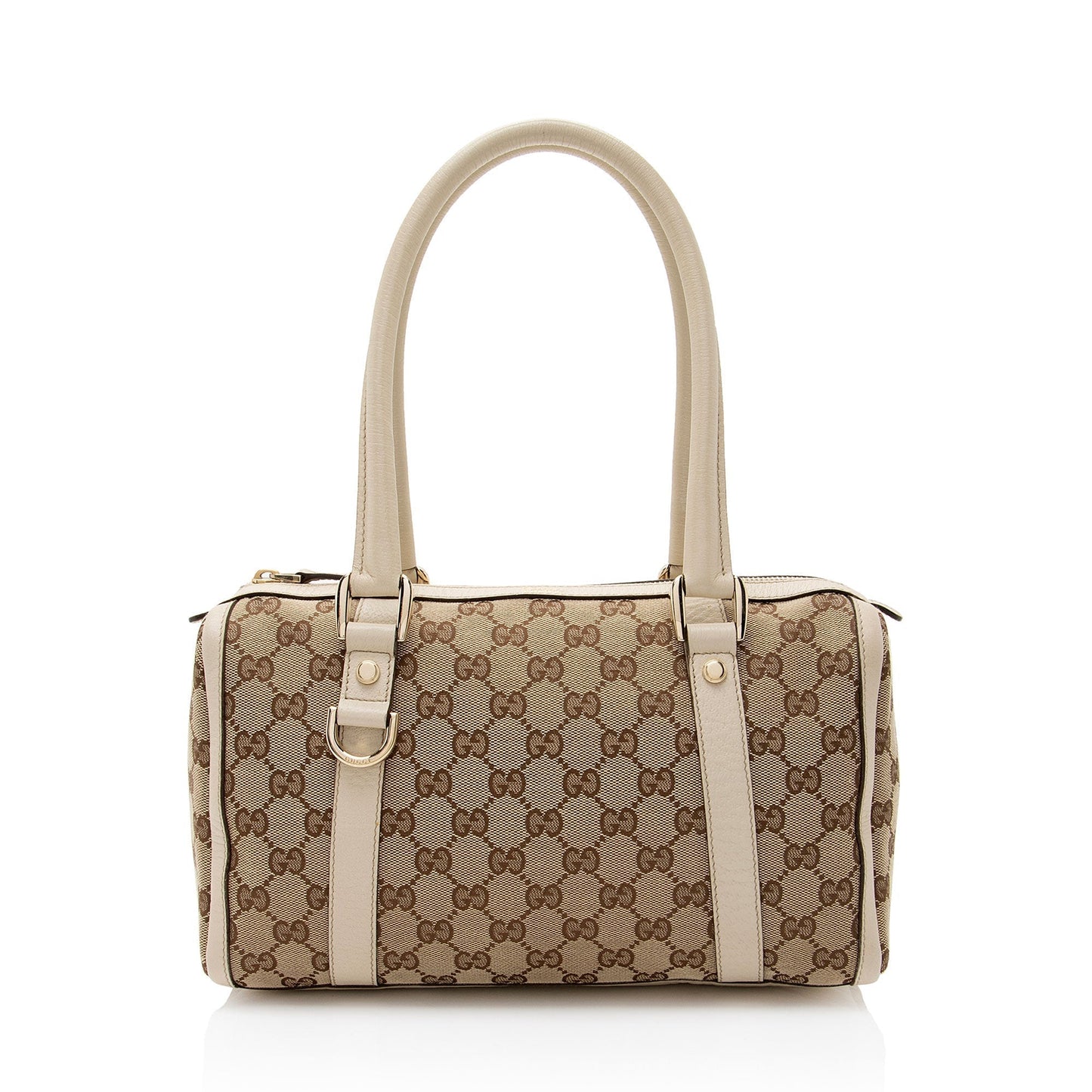 Gucci Leather Canvas Handbag