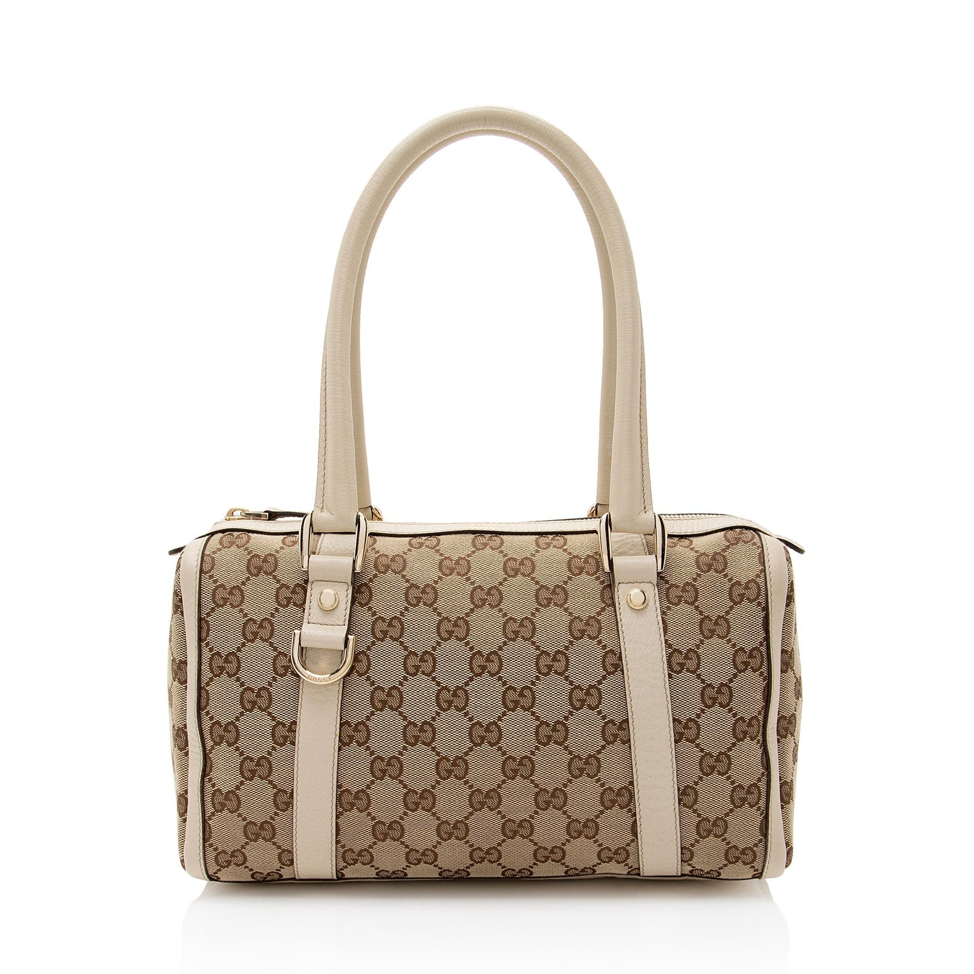 Gucci Leather Canvas Handbag