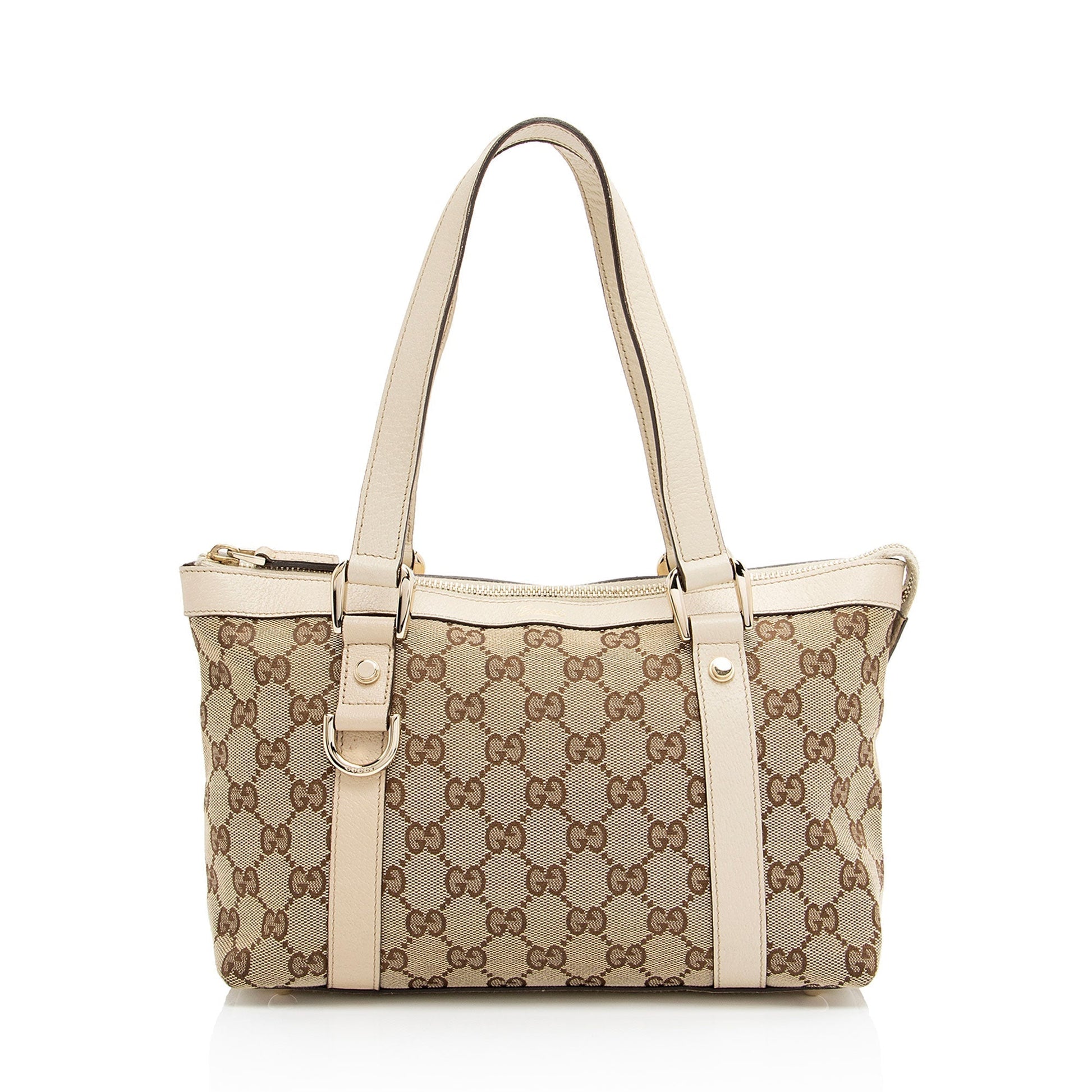 Gucci Leather Canvas Tote