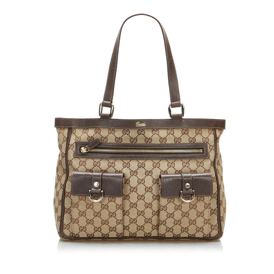 Gucci GG Canvas Abbey Tote (SHG-65TZUa)