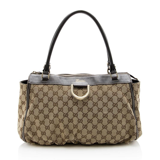 Gucci Abbey Canvas Monogram Tote Style 4