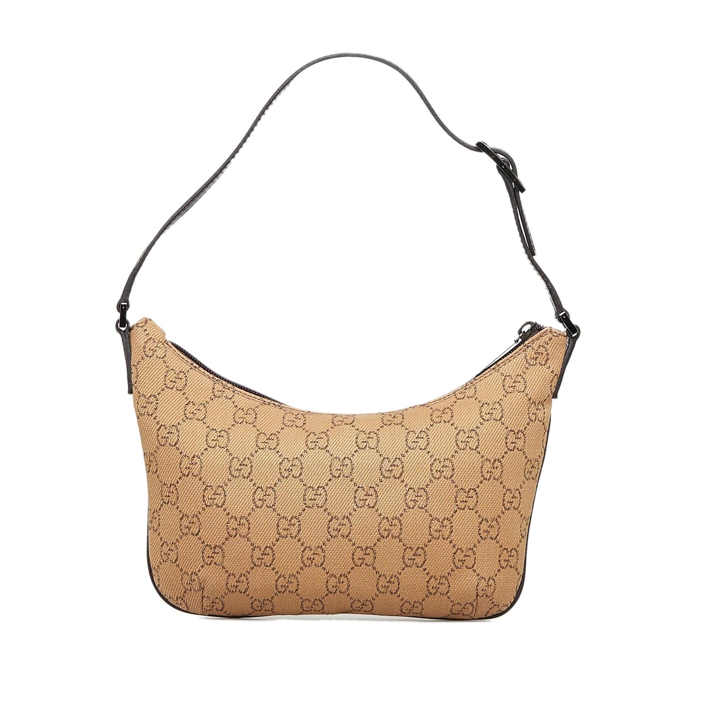 Gucci Pochette Baguette Canvas Shoulder Bag