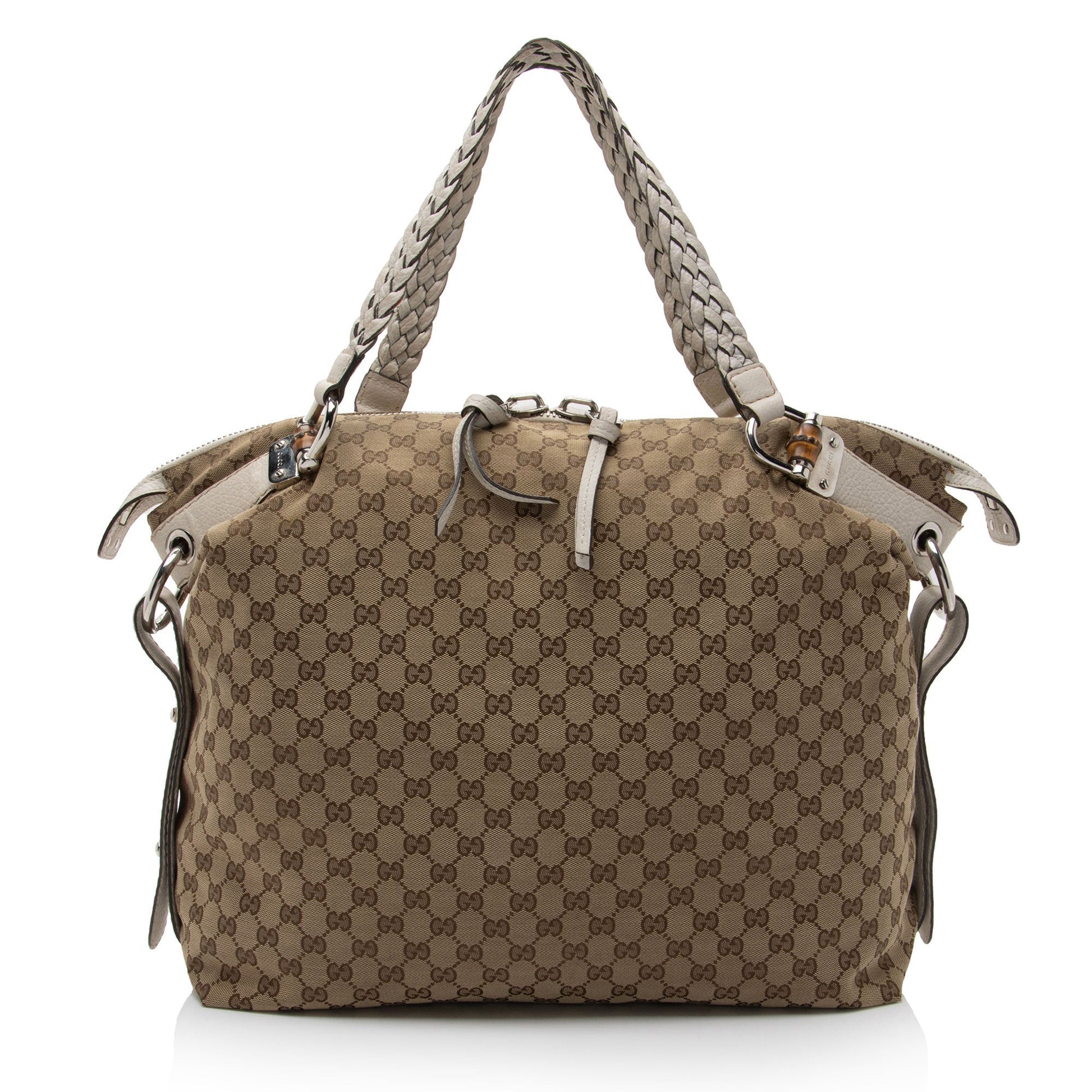 Gucci Leather Canvas Tote