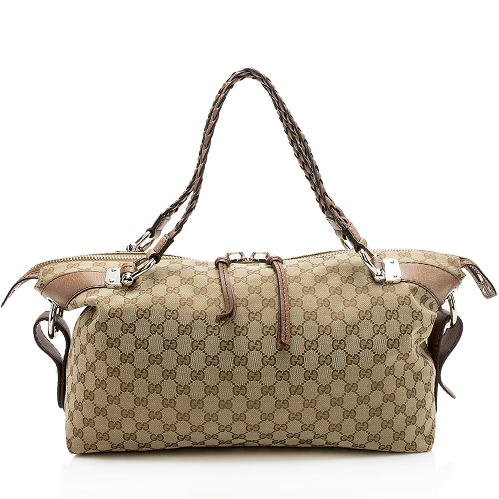 Gucci Bamboo Canvas Tote Style 12
