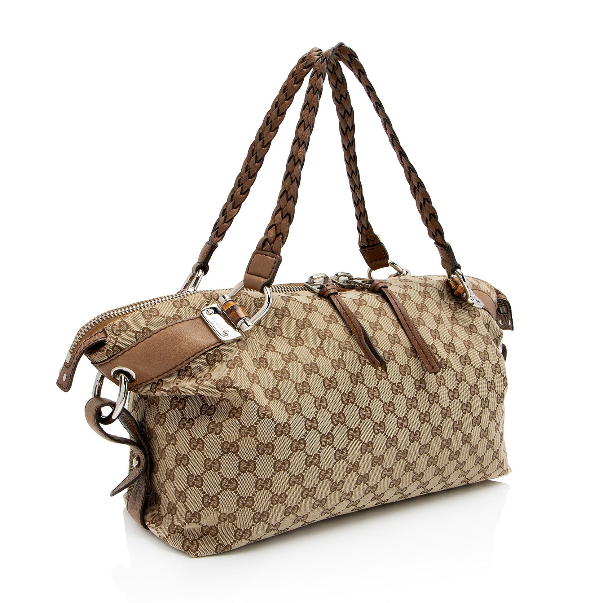 Gucci Leather Canvas Tote