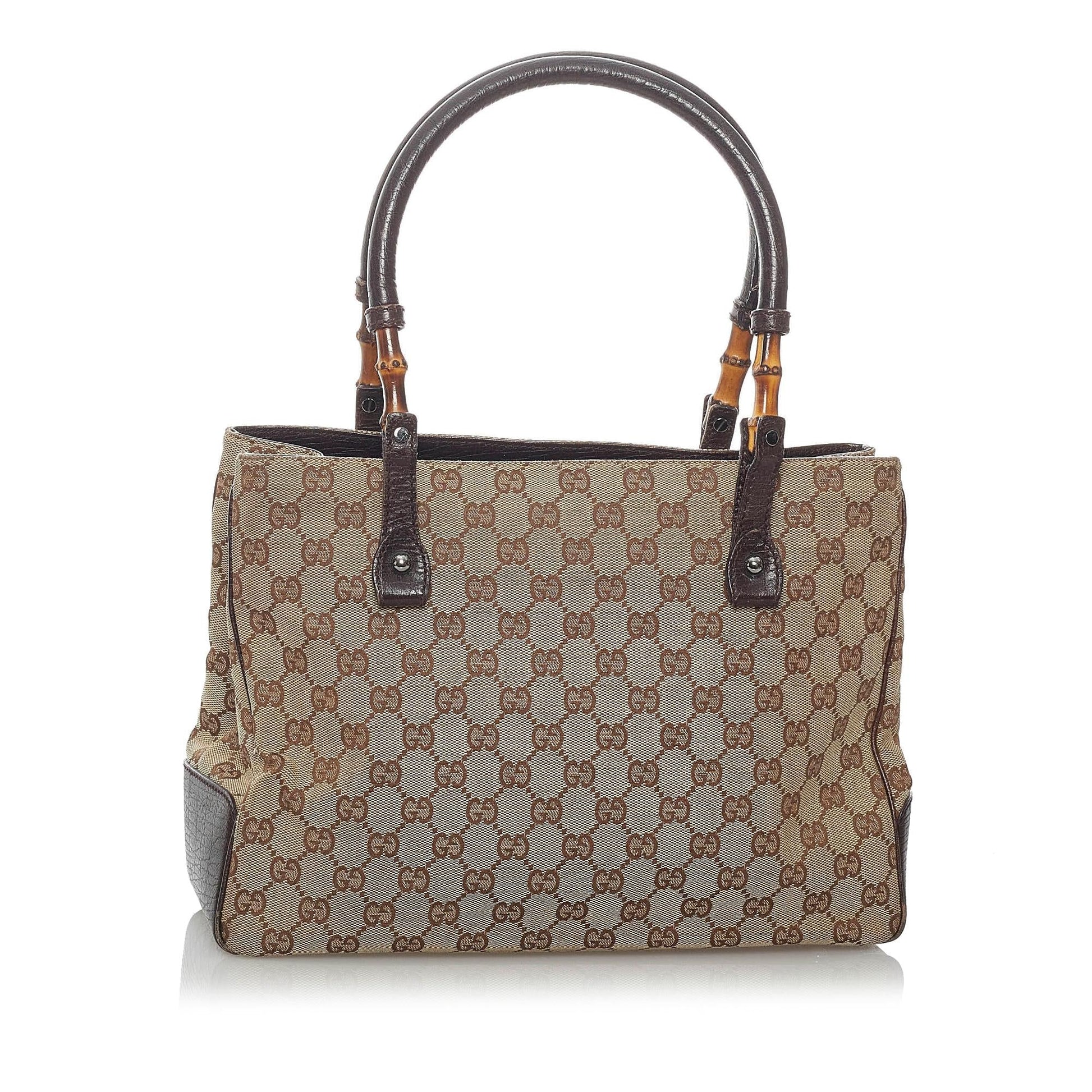 Gucci Bamboo Canvas Handbag Style 1