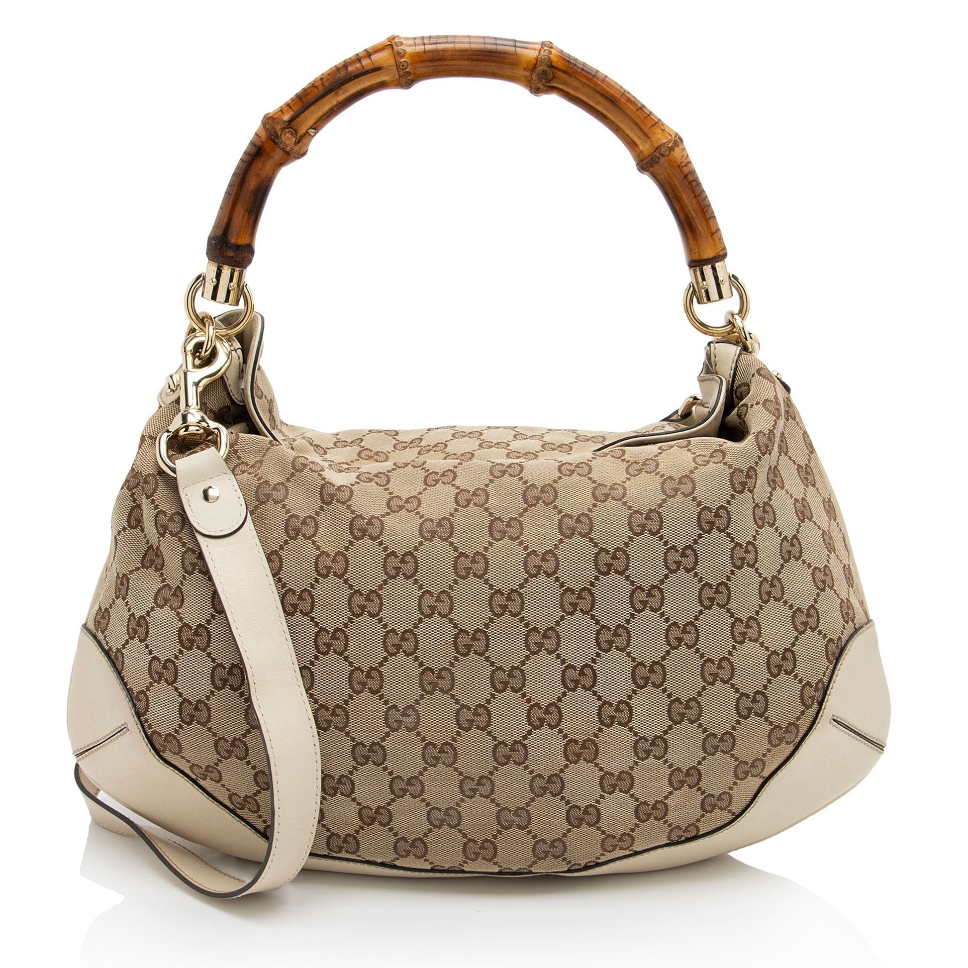 Gucci Leather Canvas Shoulder Bag