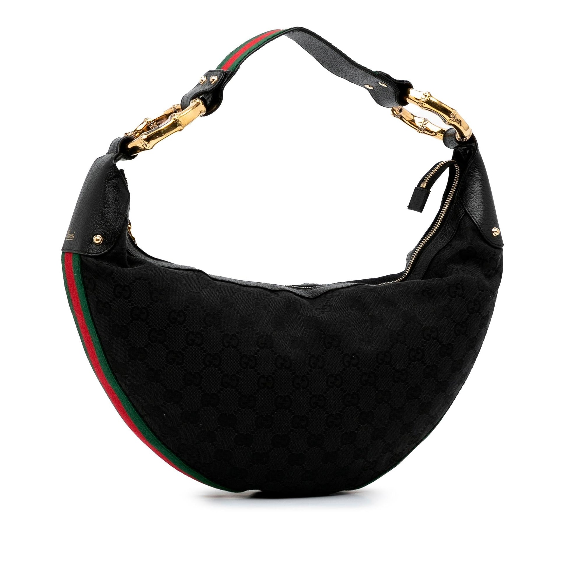 Gucci GG Canvas Bamboo Ring Hobo (SHG-3Ugmny)