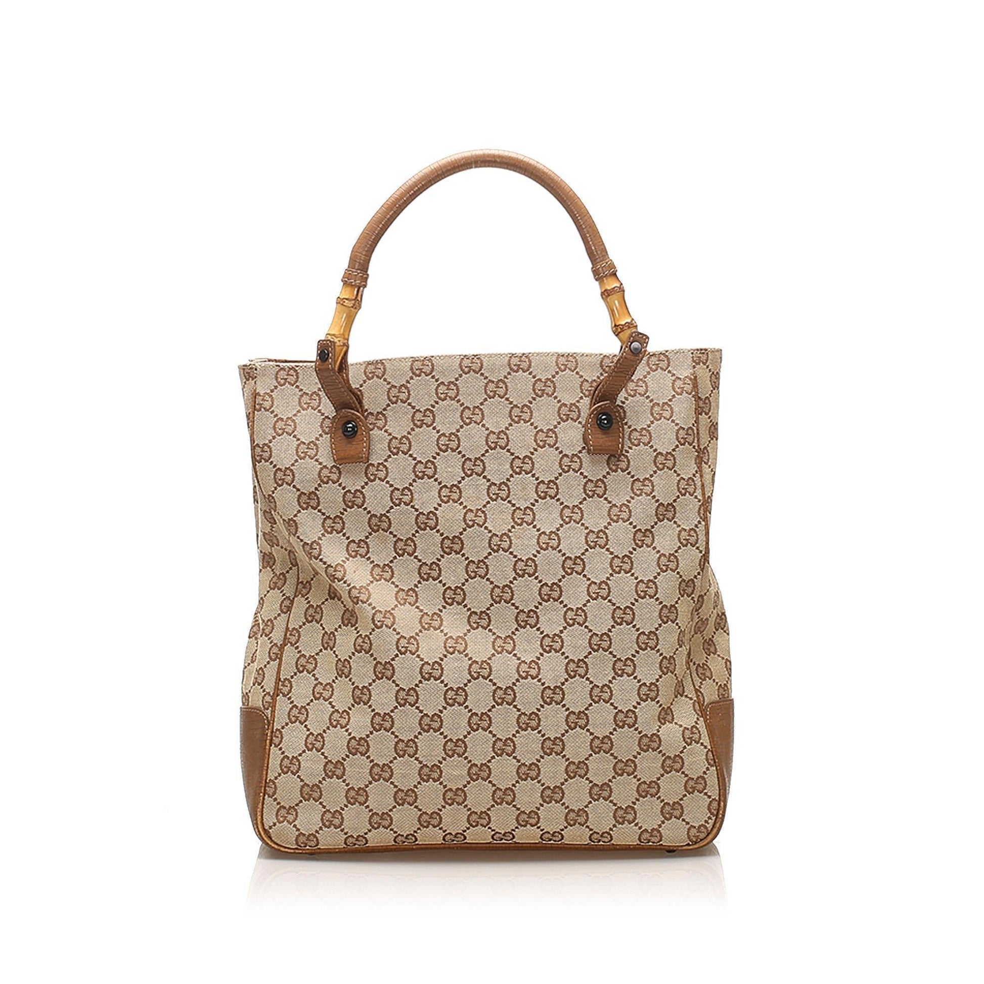 Gucci Bamboo Canvas Tote Style 10