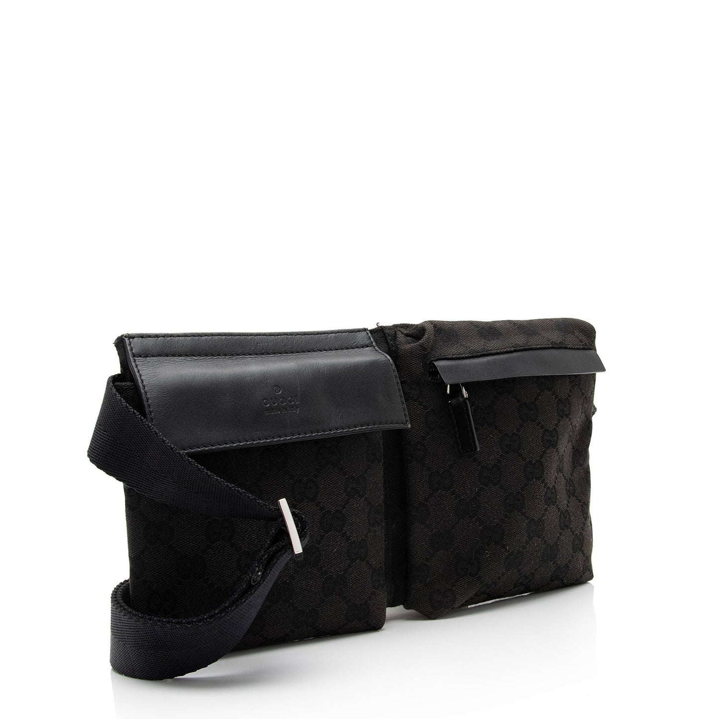 Gucci Leather Canvas Shoulder Bag