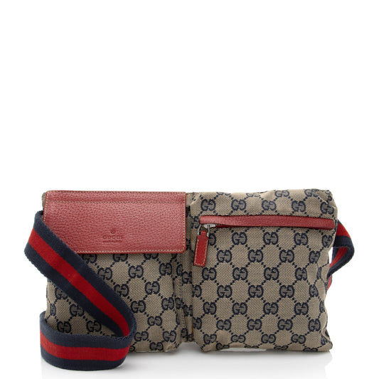 Gucci Nylon Leather Canvas Shoulder Bag