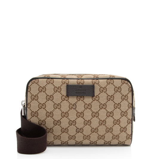 Gucci Nylon Leather Canvas Shoulder Bag