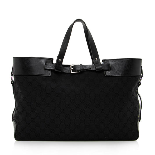 Gucci Leather Canvas Tote Style 58